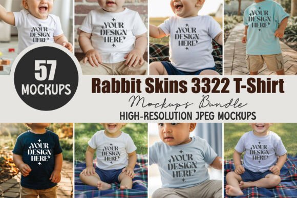 Download Rabbit Skins 3322 T-Shirt Mockup Bundle - Premium Resources