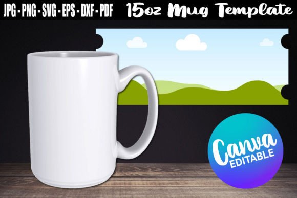 Download 15oz Mug Template Canva Editable - Mug template Collection