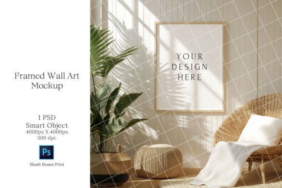 Download Boho Wall Art Mockup PSD Smart Object - Art mockup Collection