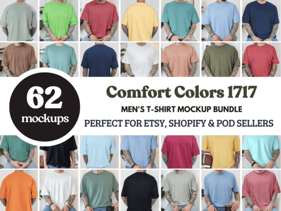 Download Comfort Colors 1717 Men's Mockup Bundle - Premium Resources