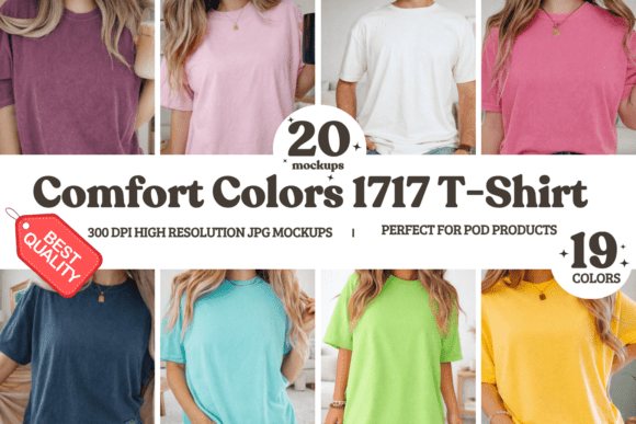 Download Comfort Colors 1717 Shirt Mockup Bundle - Premium Resources